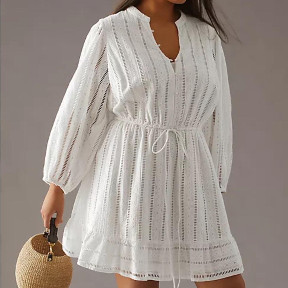Anthropologie Forever That Girl Mini Eyelet Dress
